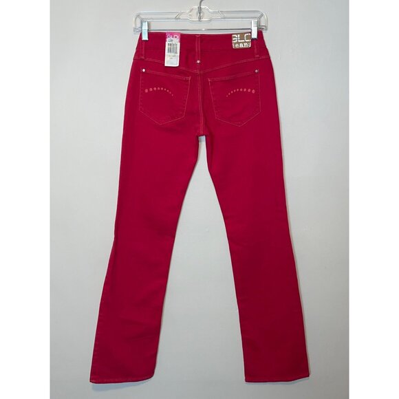 Y2K Glo Jeans Scarlet Red Hot Low-Rise Bootcut Stretch Juniors Size 1 - Picture 3 of 8